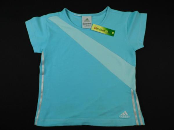 Sportshirt Gr. 122/128 adidas hellblau Kurzarm