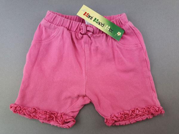 kurze Stretchhose Gr. 62 C&A rosa mit Rüschen