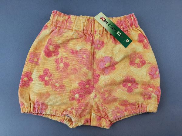 kurze Pumphose Gr. 74 Jeans gelb/rote Blumen