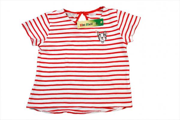 T-Shirt Gr. 92/98 Zara Baby Girl rot/weiß