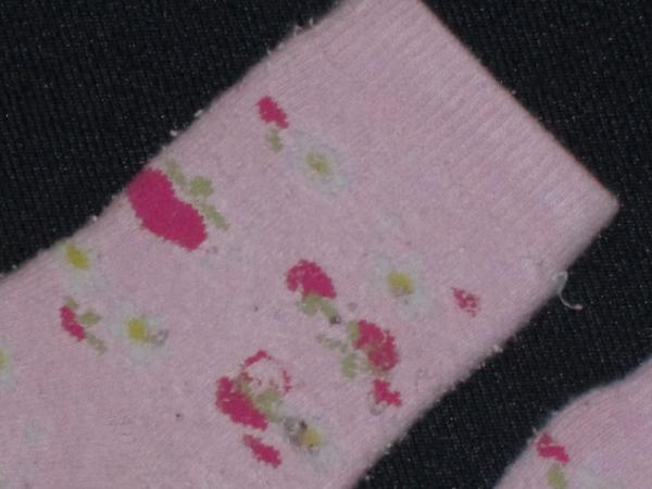 Socken 11cm Gr. 18-19 rosa Blümchen