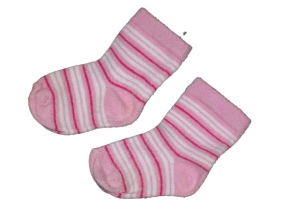 Ringelsocken 10cm Gr. 16-18 rosa