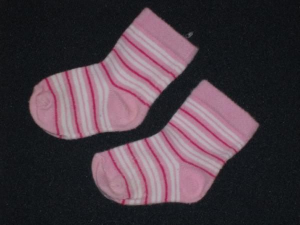 Ringelsocken 10cm Gr. 16-18 rosa