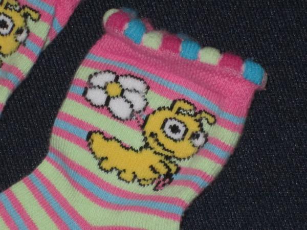 Socken 11cm Gr. 18-19 rosa gestreift