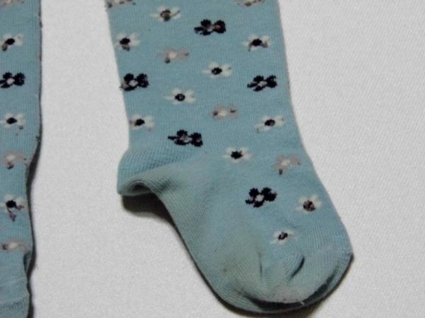 Strumpfhose Gr. 68 hellblau mit Blümchen