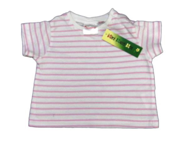 Ringelshirt Gr. 56 Aldi weiß/rosa gestreift