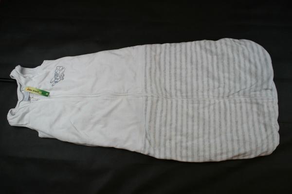 Samtschlafsack Gr. 98/104 Aldi hellblau/grau mit Flugzeug * Zwillinge *