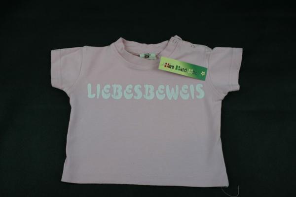 T-Shirt Gr. 62 Real rosa kurzarm weiße Schrift