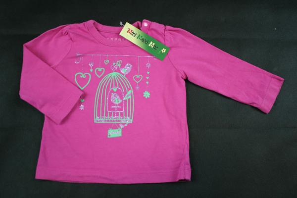 Langarmshirt Gr. 62 Esprit rosa Kultmotiv