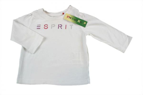 Langarmshirt Gr. 62/68 Esprit weiß