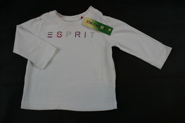 Langarmshirt Gr. 62/68 Esprit weiß