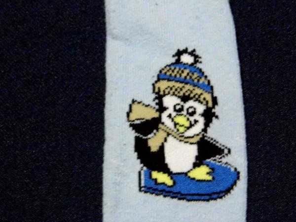 Strumpfhose Gr. 80/86 hellblau mit Pinguin