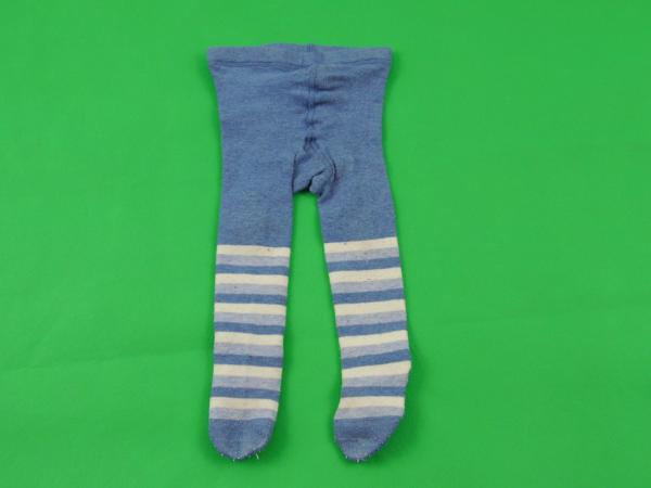 Strumpfhose Gr. 74/80 hellblau/weiß