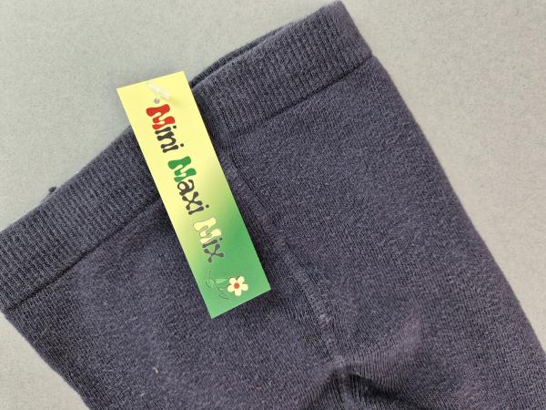 Strumpfhose Gr. 110/116 dunkelgrau mit schwarzen Streifen