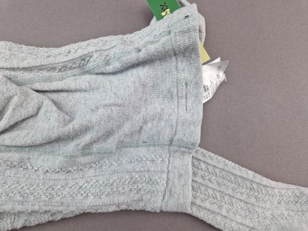 Musterstrumpfhose Gr. 92/98 hellblau/grau uni