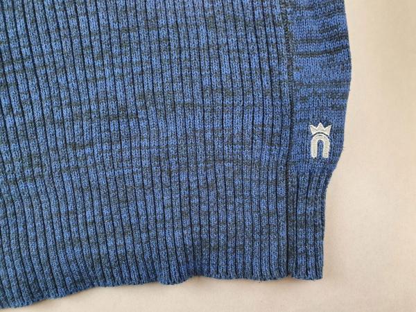 schicker Strickpullover Gr. 176/182 neightborhood dunkelblau/schwarz