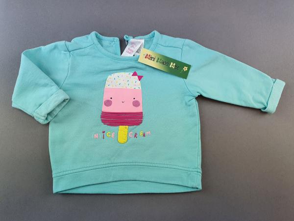 Sweatshirt Gr. 56 C&A mintgrün mit Eis