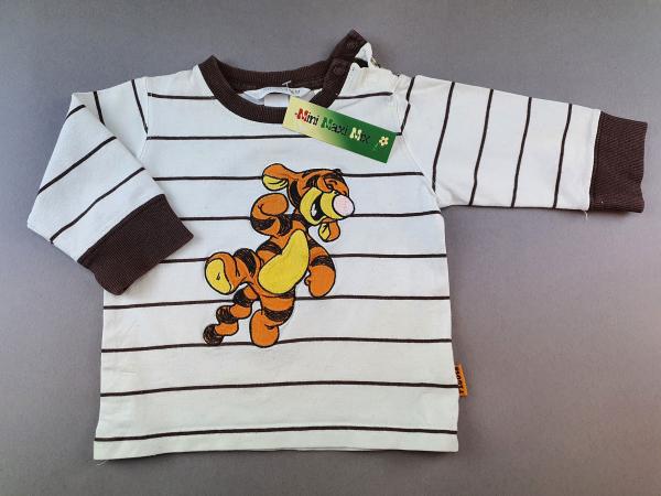 Langarmshirt Gr. 62/68 H&M weiß/braun Disney