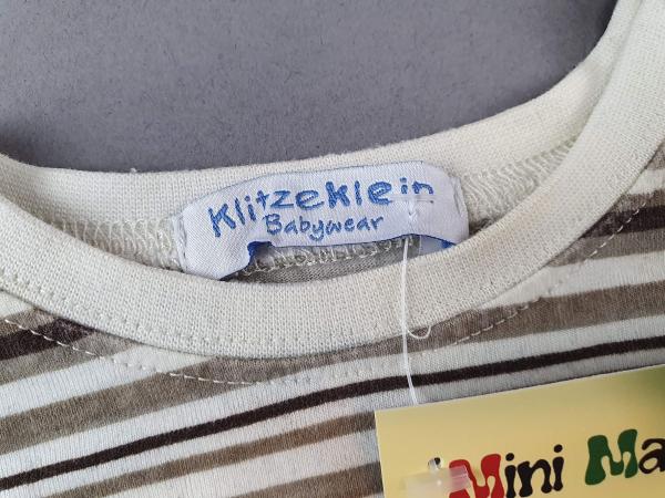 Ringelshirt Gr. 68 Klitzeklein braun/weiß langarm