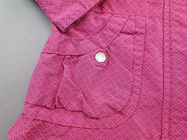 Regenjacke Gr. 86 Heinrich Nickel pink mit Blumenstickerei