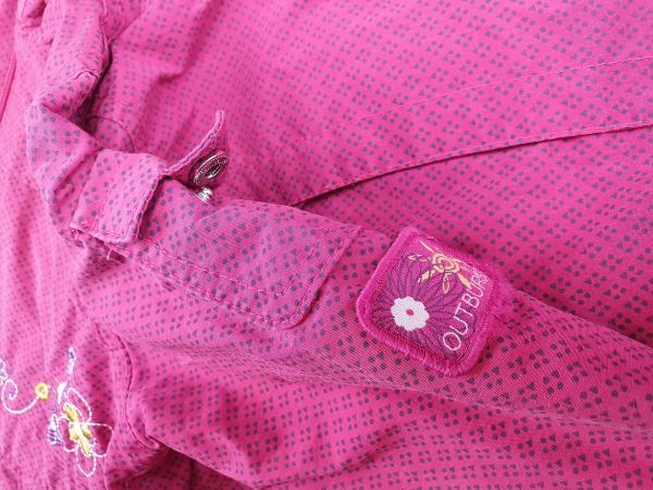 Regenjacke Gr. 86 Heinrich Nickel pink mit Blumenstickerei