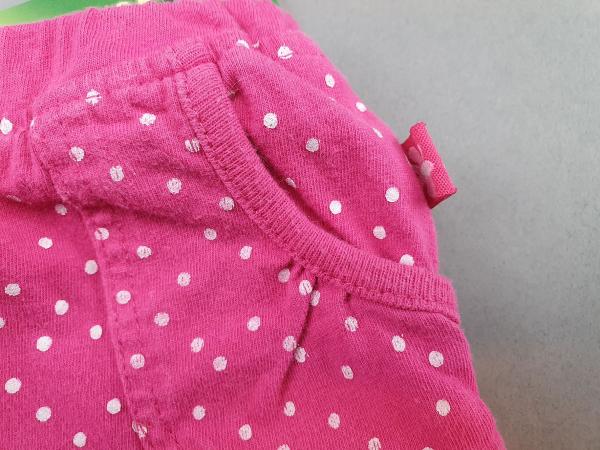 kurze Sweathose Gr. 68 pink mit weißen Pünktchen