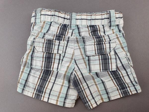 kurze Sommerhose Gr. 62/68 braun/weiß kariert