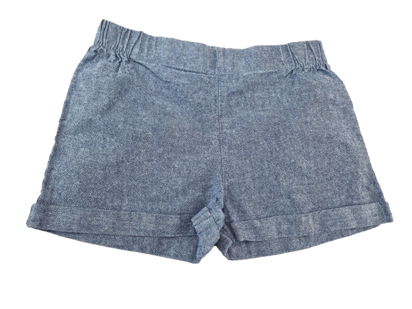 Sommershorts Gr. 98/104 eisgrau meliert Linenoptik