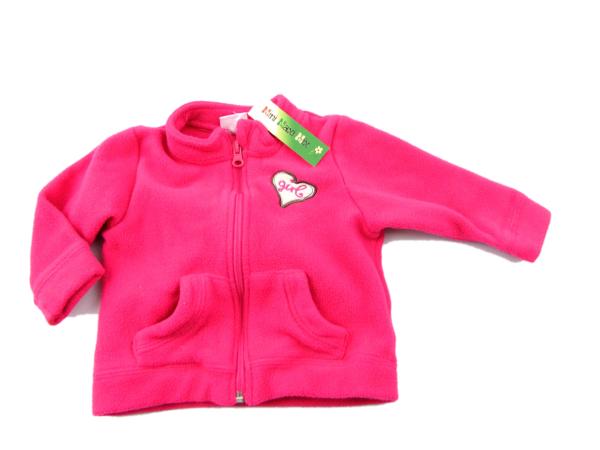 Fleecejacke Gr. 68 Aldi pink mit Herz