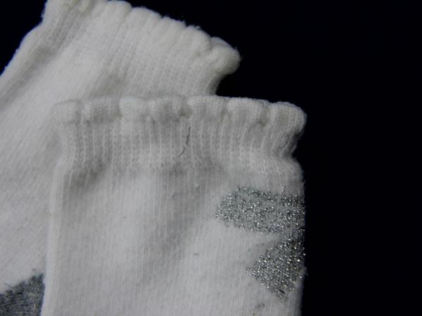 Socken 11cm Gr. 18-19 weiß/grau Glitzer *Zwillinge*