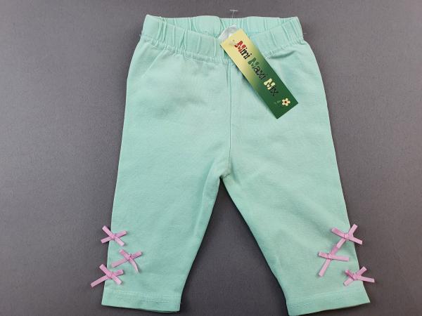 Leggins Gr. 56/62 mintgrün mit Schleifchen