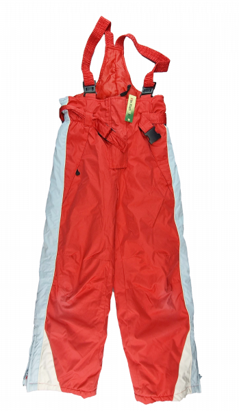 Schneehose Gr. 146/152 rot hellblau