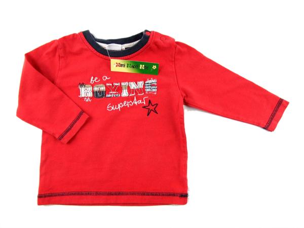 Langarmshirt Gr. 74 rot Kultmotiv