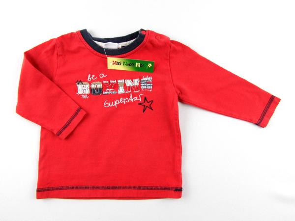 Langarmshirt Gr. 74 rot Kultmotiv