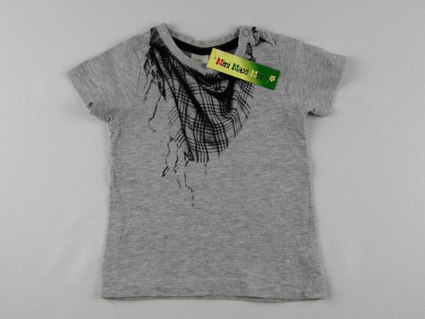 T-Shirt Gr. 80 H&M grau mit Tuchmotiv