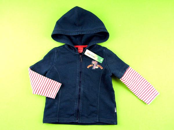 Sweatjacke Gr. 86 Sanetta blau/rot