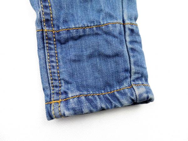 Jeanshose Gr. 74/80 blau kariert umschlagbar