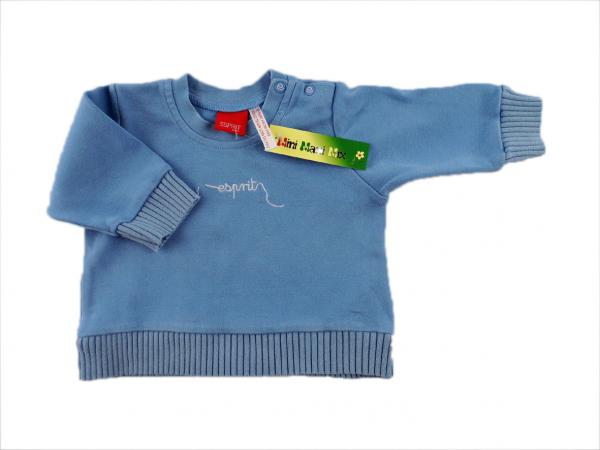 Langarmshirt Gr. 62 Esprit hellblau Knopfleiste