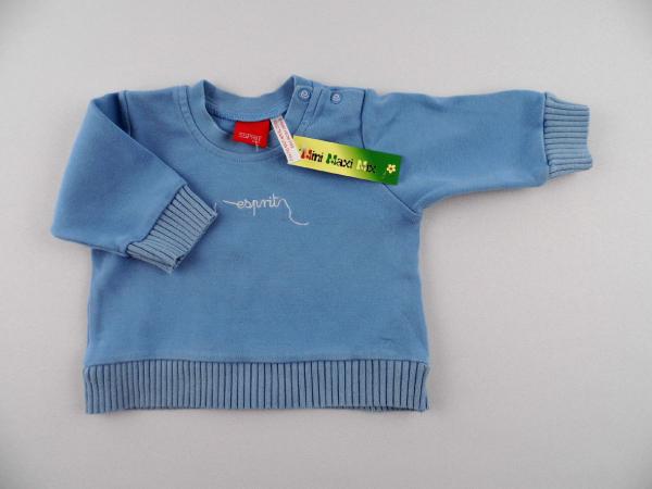 Langarmshirt Gr. 62 Esprit hellblau Knopfleiste