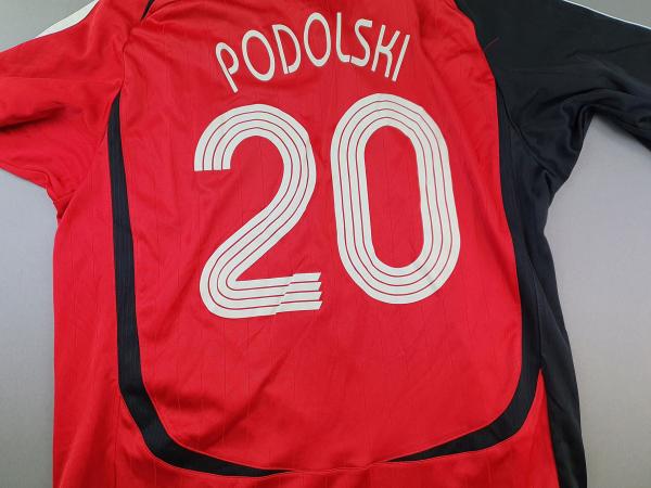 Fußballshirt Gr. 164/170 Adidas rot – Podolski 20