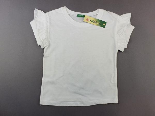 T-Shirt Gr. 92/98 benetton weiß mit Flügelärmeln