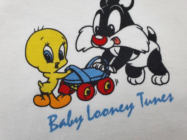 T-Shirt Gr. 56/62 weiß/hellblau baby looney tunes