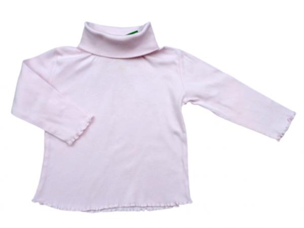 Langarmshirt Gr. 74/80 C&A rosa mit Rollkragen