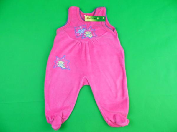Samtstrampler Gr. 62 pink mit Teddies