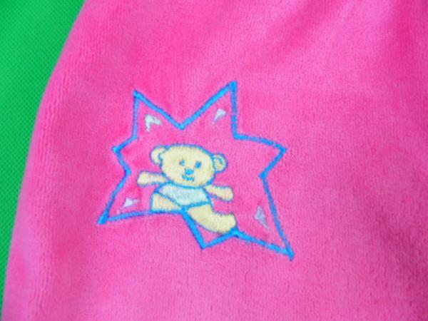 Samtstrampler Gr. 62 pink mit Teddies