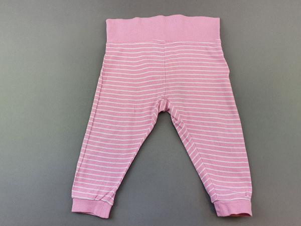 Bequemhose Gr. 74/80 rosa mit weißen Streifen