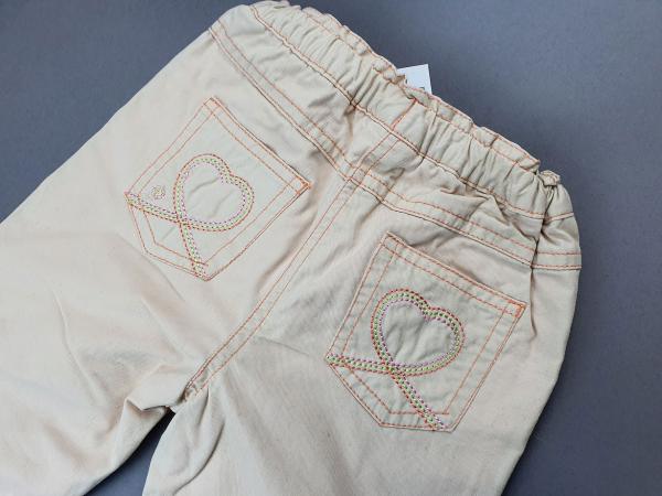 Thermohose Gr. 74/80 creme mit kleiner Stickerei