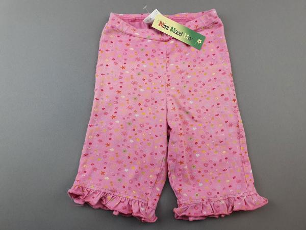 ¾ Leggins Gr. 74/80 TCM rosa Blümchen mit Rüschen