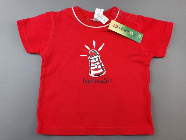 T-Shirt Gr. 74/80 C&A rot lighthouse Leuchtturm