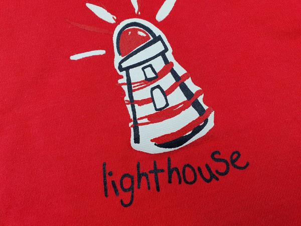 T-Shirt Gr. 74/80 C&A rot lighthouse Leuchtturm